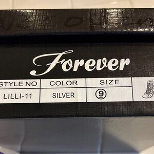 Silver Glitter Strappy High Heel Sandal